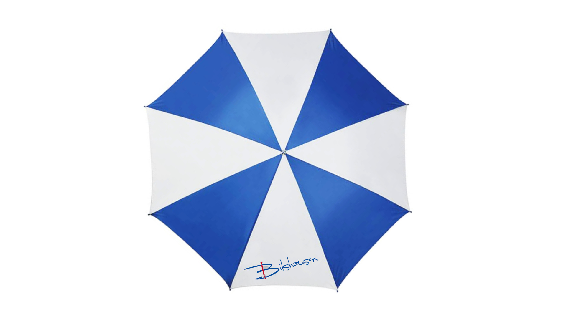 Regenschirm der Gemeinde Bilshausen. Ab sofort im Gemeindebüro käuflich zu erwerben.