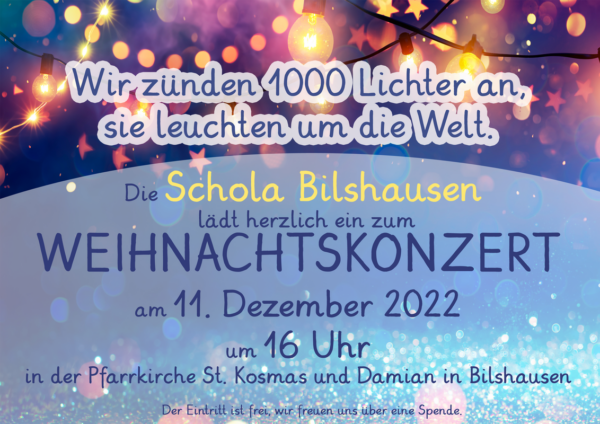 Weihnachtskonzert der Schola Bilshausen
